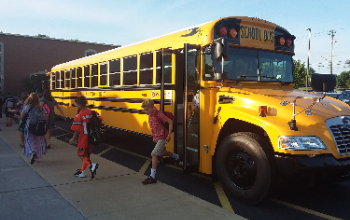 Chardon School Bus - stock image 2019
